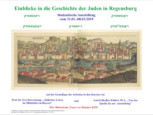 Plakat "Einblicke in die Geschichte der Juden in Regensburg"