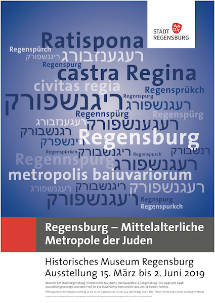 Plakat "Regensburg - Mittelalterliche Metropole der Juden"